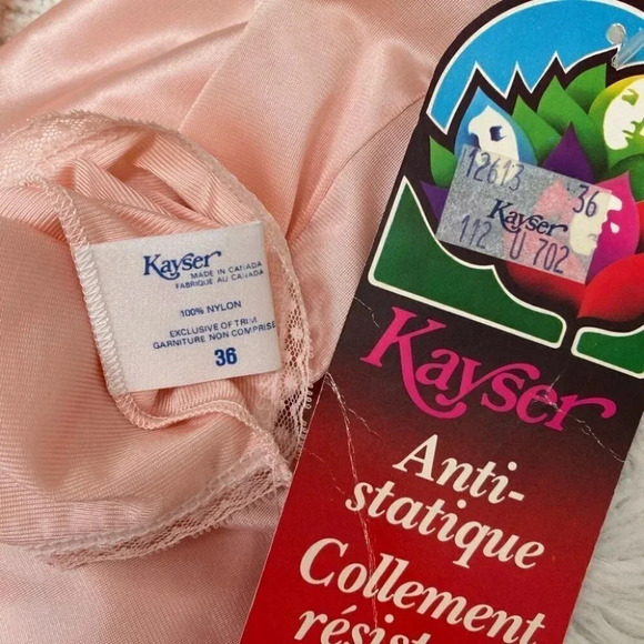 Vintage - NWT Pastel Peach Lace Trimmed Tank Top Fairycore Mermaidcore - Picture 10 of 10